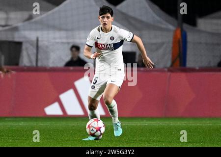 ELISA De Almeida di Paris Saint Germain in azione durante la fase a gironi della Women Champions League C partita tra AS Roma e Paris Saint Germain allo stadio tre fontane, Roma (Italia), 20 dicembre 2023. Foto Stock