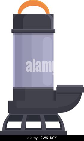 Icona Tech Submersible PUMP cartoon Vector. Stazione di produzione. Attrezzatura per ingranaggi Illustrazione Vettoriale