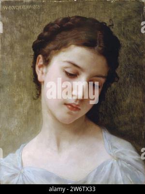 William-Adolphe Bouguereau (1825-1905) - Capo di Una giovane ragazza (1898). Foto Stock