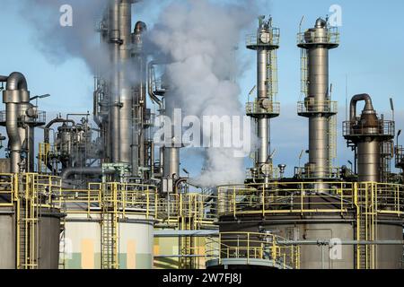 12.11.2023, Germania, Oberhausen, Renania settentrionale-Vestfalia - stabilimento industriale nel parco chimico, stabilimento OQ Chemicals Ruhrchemie. OQ Chemicals (in precedenza Foto Stock