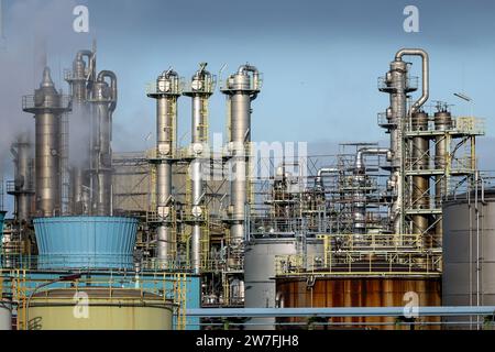 12.11.2023, Germania, Oberhausen, Renania settentrionale-Vestfalia - stabilimento industriale nel parco chimico, stabilimento OQ Chemicals Ruhrchemie. OQ Chemicals (in precedenza Foto Stock