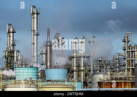 12.11.2023, Germania, Oberhausen, Renania settentrionale-Vestfalia - stabilimento industriale nel parco chimico, stabilimento OQ Chemicals Ruhrchemie. OQ Chemicals (in precedenza Foto Stock