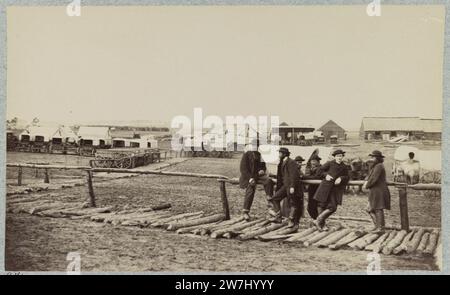 Trimestri invernali di Intendente del dipartimento, sesto Esercito. Vicino al fiume di nocciolo, Virginia, 1864 Foto Stock