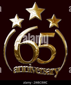 65 ANNI ANNIVERSARIO ORO Foto Stock