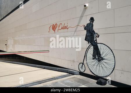 Vandal / i Love Dubai di Nick Walker al d3, Dubai Design District, Dubai, Emirati Arabi Uniti Foto Stock