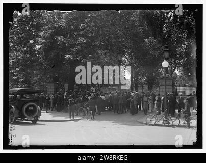 Donna suffragio riot al White House GATE Foto Stock