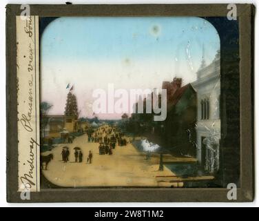 Scivoli lanterna World's Columbian Exposition, Midway Plaisance, Vista Sud Foto Stock