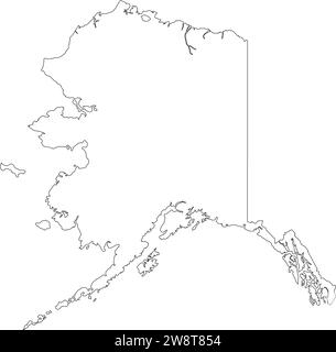 mappa dell'icona dell'alaska disegno illustrativo vettoriale Illustrazione Vettoriale