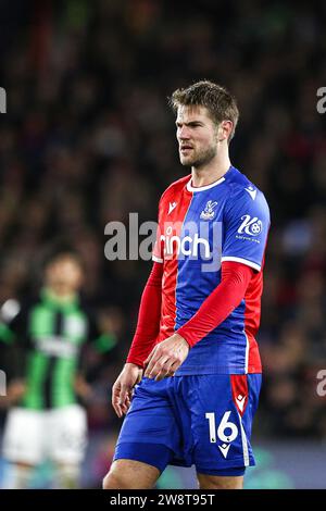 Joachim Andersen del Crystal Palace durante la partita di Premier League tra Crystal Palace e Brighton e Hove Albion al Selhurst Park di Londra giovedì 21 dicembre 2023. (Foto: Tom West | mi News) crediti: MI News & Sport /Alamy Live News Foto Stock