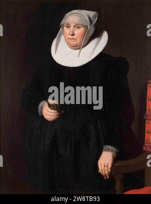 Wybrand de Geest - Portret van Catharina van Dekema. Foto Stock