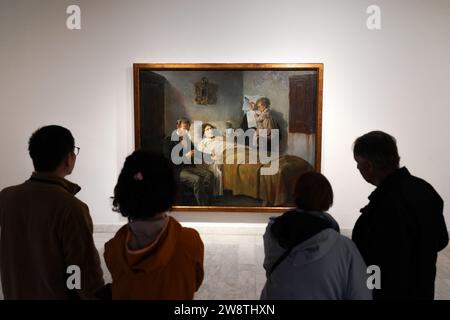 "Science and Charity (1897)" di Pablo Picasso al Museo di Barcellona, Spagna Foto Stock