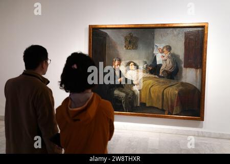"Science and Charity (1897)" di Pablo Picasso al Museo di Barcellona, Spagna Foto Stock