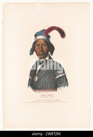 Yaha-Hajo. Un capo Seminole - disegnato, stampato e colorato presso l'istituto litografico di J.T. Bowen, 94 Walnut St Foto Stock