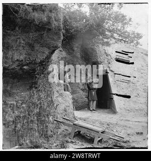 Yorktown, Virginia. Cornwallis grotta. Usato come una polvere magazine dai confederati Foto Stock