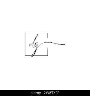 Logo DG siganture in design professionale di alta qualità che stampa bene su qualsiasi supporto di stampa Illustrazione Vettoriale