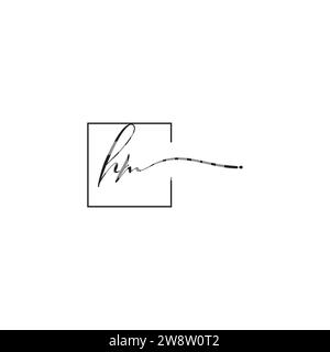 Logo HM siganture dal design professionale di alta qualità che stampa bene su qualsiasi supporto di stampa Illustrazione Vettoriale