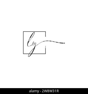 Logo LY siganture dal design professionale di alta qualità che stampa bene su qualsiasi supporto di stampa Illustrazione Vettoriale