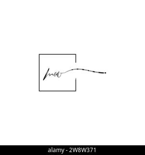 Logo MW siganture in design professionale di alta qualità che stampa bene su qualsiasi supporto di stampa Illustrazione Vettoriale