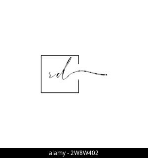 Logo RD siganture in design professionale di alta qualità che stampa bene su qualsiasi supporto di stampa Illustrazione Vettoriale