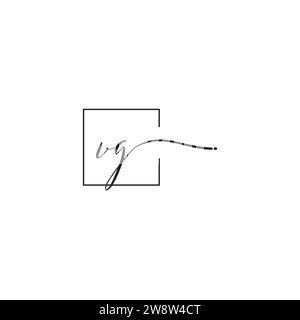 Logo VG siganture con design professionale di alta qualità che stampa bene su qualsiasi supporto di stampa Illustrazione Vettoriale