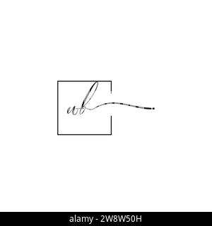Logo WB siganture dal design professionale di alta qualità che stampa bene su qualsiasi supporto di stampa Illustrazione Vettoriale