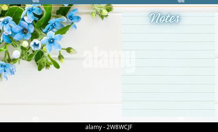 2024 Fiori del calendario con note 13a Foto Stock