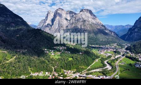 Foto drone Dolomiti Italia europa Foto Stock