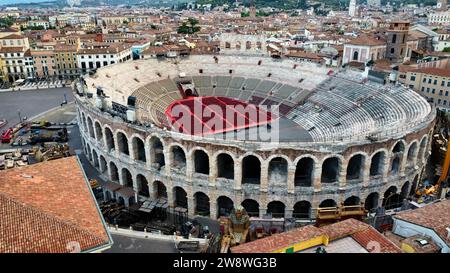 Drone foto verona Arena, Arena di Verona Italia europa Foto Stock