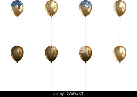 Celebrazioni sofisticate, palloni della Marina e dell'oro Foto Stock