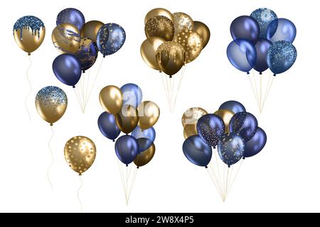 Celebrazioni sofisticate, palloni della Marina e dell'oro Foto Stock