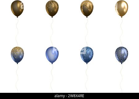 Celebrazioni sofisticate, palloni della Marina e dell'oro Foto Stock