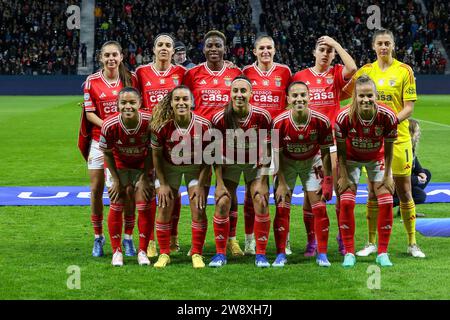 Francoforte, Deutschland. 21 dicembre 2023. Francoforte sul meno Germania 21.12.2023 UEFA Women S Champions League Match Grouppe A SGE Eintracht Frankfurt vs SL Benfica nel Deutsche Bank Park, SL Benfica Teamfoto credito: dpa/Alamy Live News Foto Stock