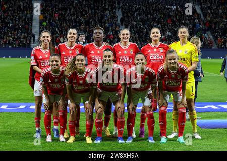 Francoforte, Deutschland. 21 dicembre 2023. Francoforte sul meno Germania 21.12.2023 UEFA Women S Champions League Match Grouppe A SGE Eintracht Frankfurt vs SL Benfica nel Deutsche Bank Park, SL Benfica Teamfoto credito: dpa/Alamy Live News Foto Stock