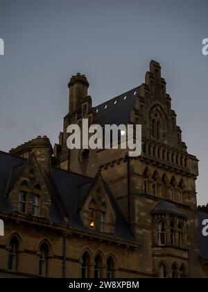 Crepuscolo, Meadow Building, Christchurch College, Università di Oxford, Oxford, Oxfordshire, Inghilterra, Regno Unito, Regno Unito. Foto Stock