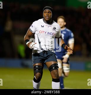 22 dicembre 2023; Salford Community Stadium, Salford, Lancashire, Inghilterra; Gallagher Premiership Rugby, sale Sharks Versus Saracens; Maro Itoje of Saracens Credit: Action Plus Sports Images/Alamy Live News Foto Stock