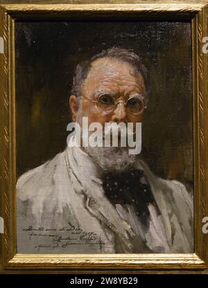 Francisco Pradilla Ortiz (1848-1921). Pittore spagnolo. Autoritratto, 1917. Olio su tela, 46,8 x 35,5 cm. Museo del Prado. Madrid. Spagna. Foto Stock