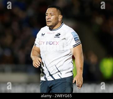 22 dicembre 2023; Salford Community Stadium, Salford, Lancashire, Inghilterra; Gallagher Premiership Rugby, sale Sharks versus Saracens; Mako Vunipola of Saracens Credit: Action Plus Sports Images/Alamy Live News Foto Stock