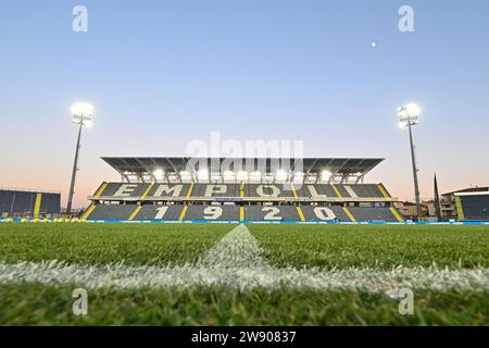 Empoli, Italia. 22 dicembre 2023. Vista generale dello stadio Carlo Castellani durante la partita Empoli FC vs SS Lazio, serie A di calcio italiano ad Empoli, 22 dicembre 2023 crediti: Agenzia fotografica indipendente/Alamy Live News Foto Stock