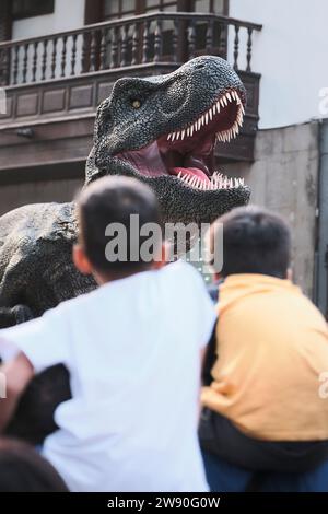 Evento di dinosauri a la Palma, Isole Canarie. Foto Stock