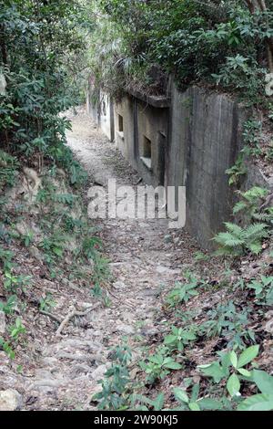 Mount Davis Military Relics, Isola di Hong Kong, Hong Kong, Cina 21 dicembre 2023 Foto Stock