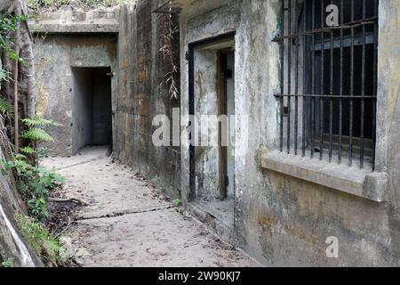 Mount Davis Military Relics, Isola di Hong Kong, Hong Kong, Cina 21 dicembre 2023 Foto Stock