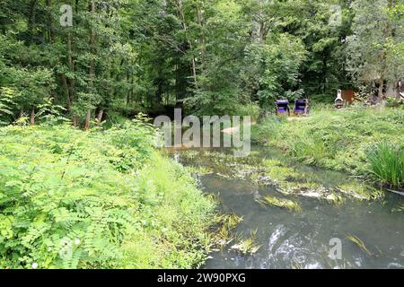 Un mulino ad acqua vicino a Brandeburgo, in Germania, chiamato Neue Mühle Foto Stock