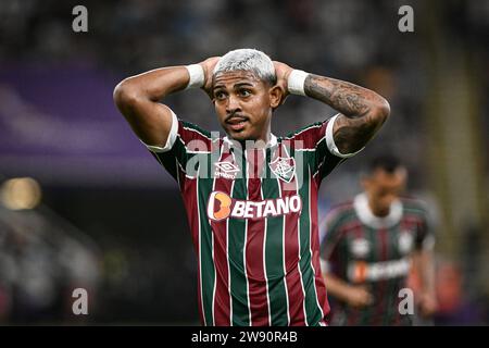 Jeddah, Arabia Saudita. 22 dicembre 2023. JEDDAH, ARABIA SAUDITA - 22 DICEMBRE: John Kennedy di Fluminense durante la finale della Coppa del mondo per club FIFA tra Manchester City e Fluminense al King Abdullah Sports City il 22 dicembre 2023 a Jeddah, Arabia Saudita. (Foto di Alexandre Neto/SPP) (Alexandre Neto/SPP) credito: SPP Sport Press Photo. /Alamy Live News Foto Stock