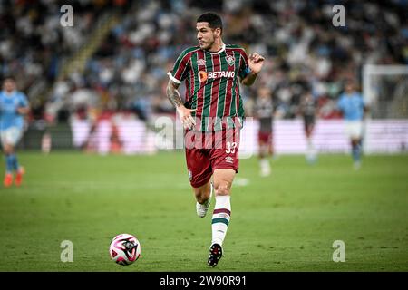 Jeddah, Arabia Saudita. 22 dicembre 2023. JEDDAH, ARABIA SAUDITA - 22 DICEMBRE: Nino Mota di Fluminense durante la finale della Coppa del mondo per club FIFA tra Manchester City e Fluminense al King Abdullah Sports City il 22 dicembre 2023 a Jeddah, Arabia Saudita. (Foto di Alexandre Neto/SPP) (Alexandre Neto/SPP) credito: SPP Sport Press Photo. /Alamy Live News Foto Stock