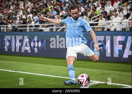 Jeddah, Arabia Saudita. 22 dicembre 2023. JEDDAH, ARABIA SAUDITA - 22 DICEMBRE: Bernardo Silva di Manchester City durante la finale della Coppa del mondo per club FIFA tra Manchester City e Fluminense al King Abdullah Sports City il 22 dicembre 2023 a Jeddah, Arabia Saudita. (Foto di Alexandre Neto/SPP) (Alexandre Neto/SPP) credito: SPP Sport Press Photo. /Alamy Live News Foto Stock