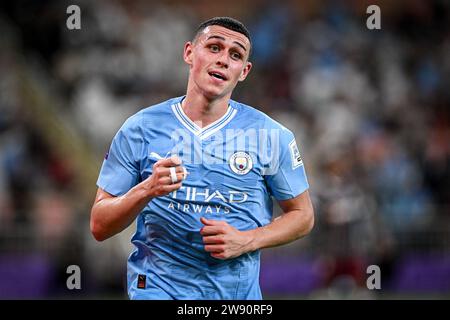 Jeddah, Arabia Saudita. 22 dicembre 2023. JEDDAH, ARABIA SAUDITA - 22 DICEMBRE: Phil Foden del Manchester City durante la finale della Coppa del mondo FIFA Club tra Manchester City e Fluminense al King Abdullah Sports City il 22 dicembre 2023 a Jeddah, Arabia Saudita. (Foto di Alexandre Neto/SPP) (Alexandre Neto/SPP) credito: SPP Sport Press Photo. /Alamy Live News Foto Stock