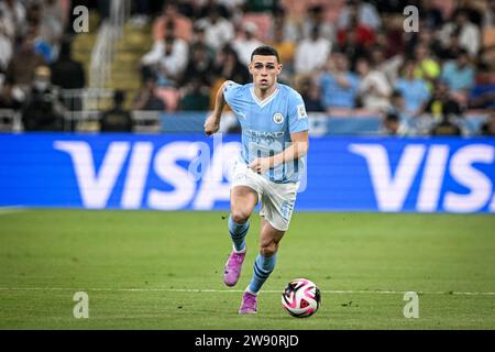 Jeddah, Arabia Saudita. 22 dicembre 2023. JEDDAH, ARABIA SAUDITA - 22 DICEMBRE: Phil Foden del Manchester City durante la finale della Coppa del mondo FIFA Club tra Manchester City e Fluminense al King Abdullah Sports City il 22 dicembre 2023 a Jeddah, Arabia Saudita. (Foto di Alexandre Neto/SPP) (Alexandre Neto/SPP) credito: SPP Sport Press Photo. /Alamy Live News Foto Stock