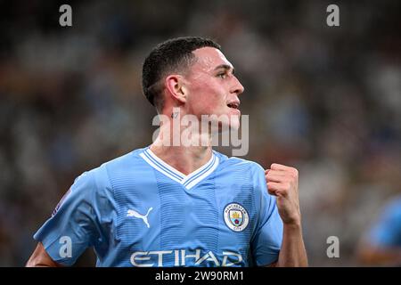 Jeddah, Arabia Saudita. 22 dicembre 2023. JEDDAH, ARABIA SAUDITA - 22 DICEMBRE: Phil Foden del Manchester City durante la finale della Coppa del mondo FIFA Club tra Manchester City e Fluminense al King Abdullah Sports City il 22 dicembre 2023 a Jeddah, Arabia Saudita. (Foto di Alexandre Neto/SPP) (Alexandre Neto/SPP) credito: SPP Sport Press Photo. /Alamy Live News Foto Stock