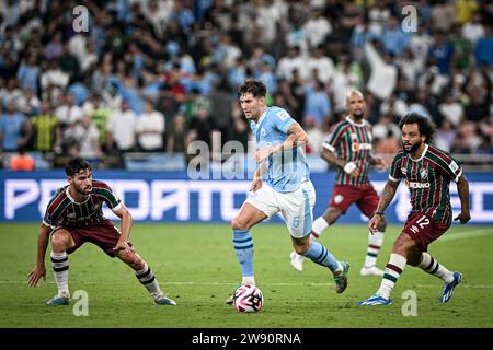 Jeddah, Arabia Saudita. 22 dicembre 2023. JEDDAH, ARABIA SAUDITA - 22 DICEMBRE: John Stones di Manchester City durante la finale della Coppa del mondo per club FIFA tra Manchester City e Fluminense al King Abdullah Sports City il 22 dicembre 2023 a Jeddah, Arabia Saudita. (Foto di Alexandre Neto/SPP) (Alexandre Neto/SPP) credito: SPP Sport Press Photo. /Alamy Live News Foto Stock