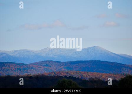 Snowliage Vermont Green Mountains in autunno Foto Stock